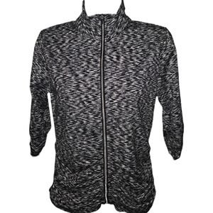 Calvin Klein Performance Quick Dry Ruffled Athletic 3/4 Sleeve Jacket